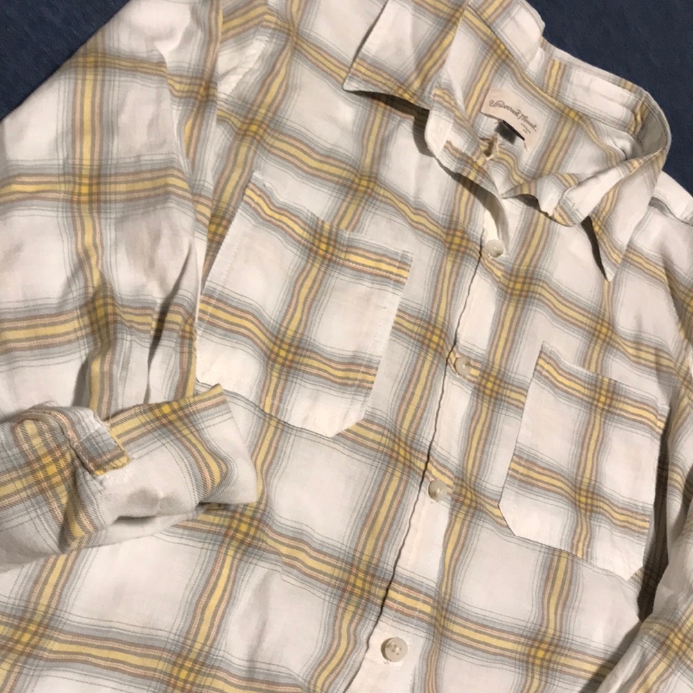 Universal Thread Good Co. Yellow Plaid Shirt.